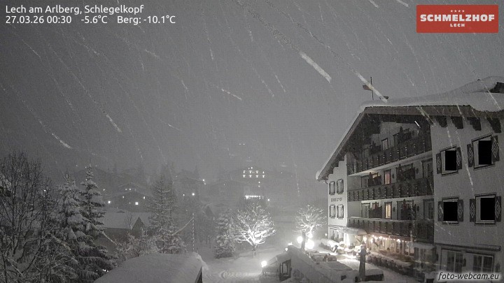 Archiv Foto Webcam Lech: Hotel Schmelzhof