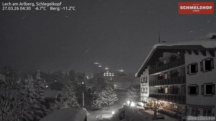 Archiv Foto Webcam Lech: Hotel Schmelzhof