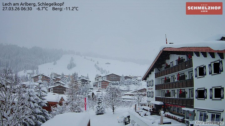 Archiv Foto Webcam Lech: Hotel Schmelzhof