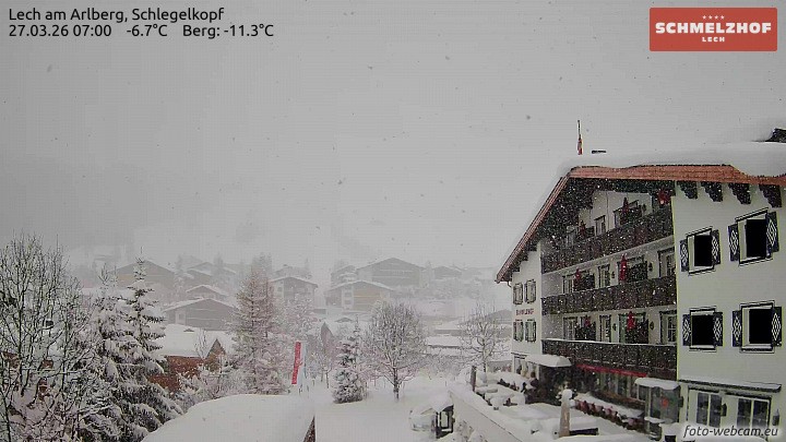 Archiv Foto Webcam Lech: Hotel Schmelzhof