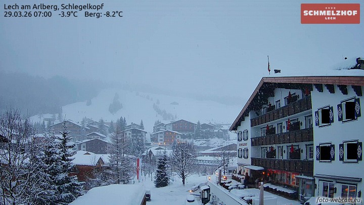 Archiv Foto Webcam Lech: Hotel Schmelzhof