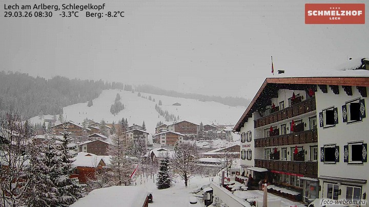Archiv Foto Webcam Lech: Hotel Schmelzhof