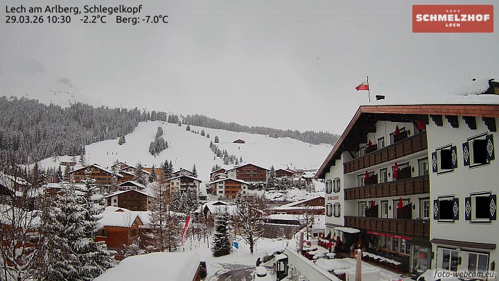 Archiv Foto Webcam Lech: Hotel Schmelzhof