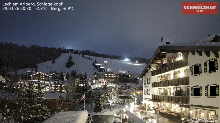 Archived image Webcam Hotel Schmelzhof (Lech)