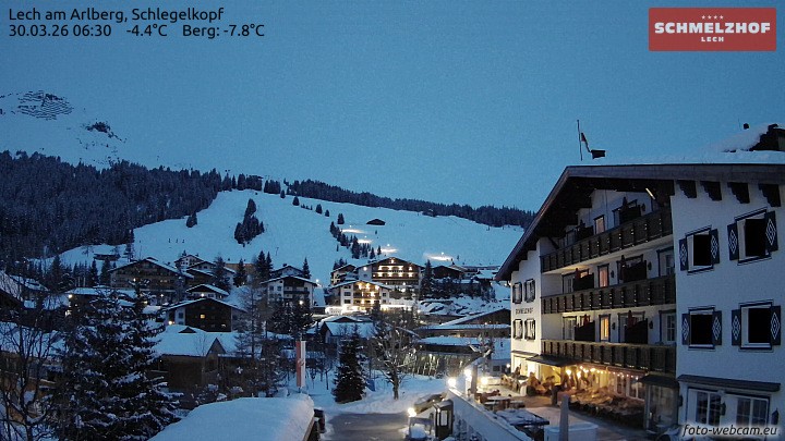 Archiv Foto Webcam Lech: Hotel Schmelzhof