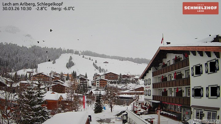 Archiv Foto Webcam Lech: Hotel Schmelzhof