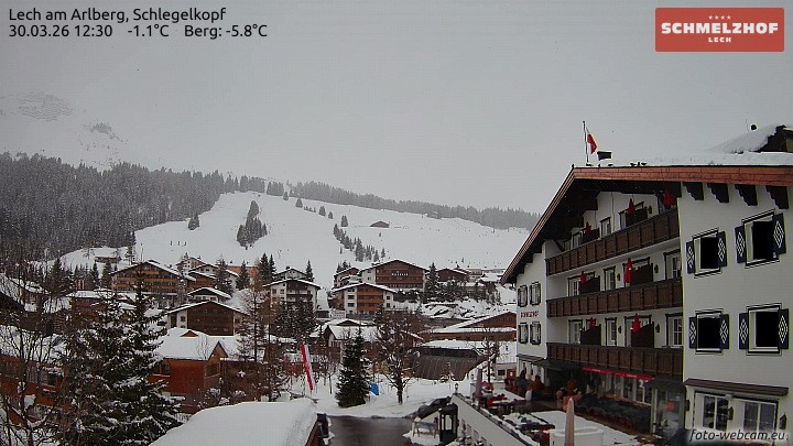 Archiv Foto Webcam Lech: Hotel Schmelzhof