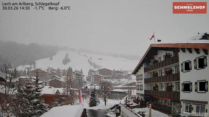Archiv Foto Webcam Lech: Hotel Schmelzhof