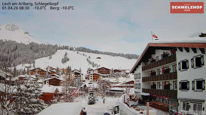 Archived image Webcam Hotel Schmelzhof (Lech)