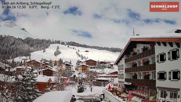Archived image Webcam Hotel Schmelzhof (Lech)