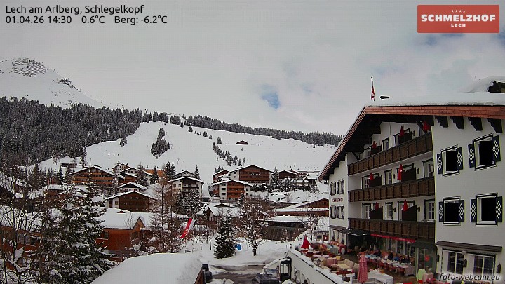 Archived image Webcam Hotel Schmelzhof (Lech)