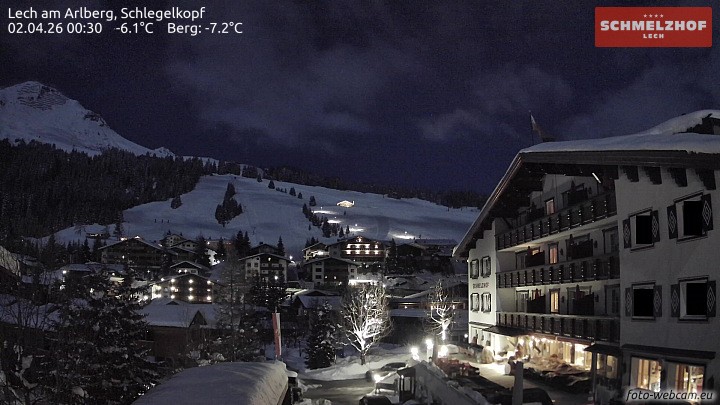 Archiv Foto Webcam Lech: Hotel Schmelzhof