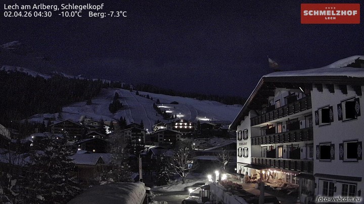 Archiv Foto Webcam Lech: Hotel Schmelzhof