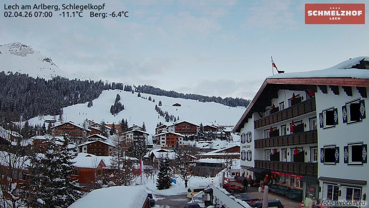 Archiv Foto Webcam Lech: Hotel Schmelzhof