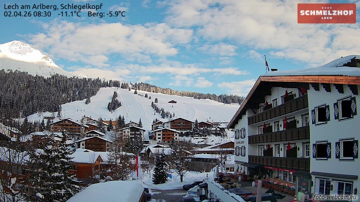Archiv Foto Webcam Lech: Hotel Schmelzhof