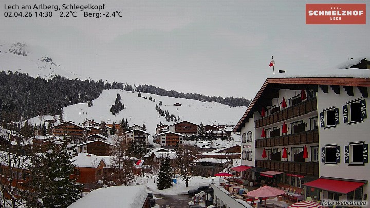 Archiv Foto Webcam Lech: Hotel Schmelzhof