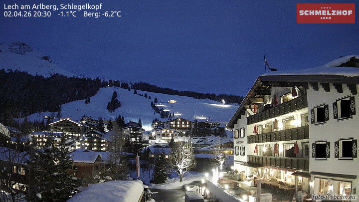 Archiv Foto Webcam Lech: Hotel Schmelzhof