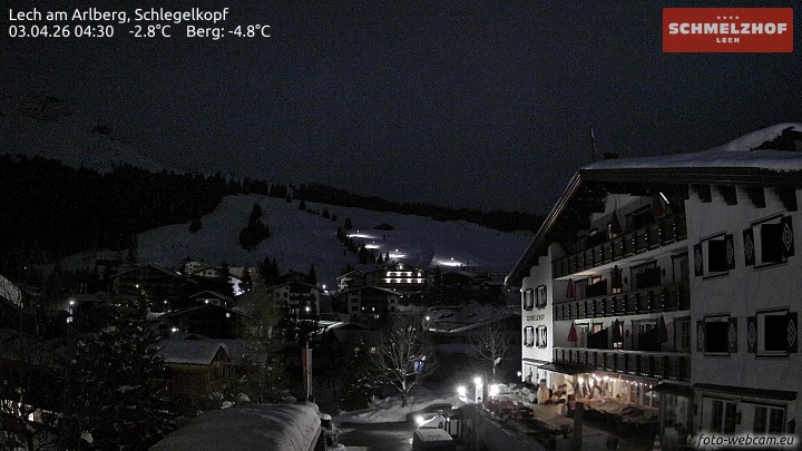 Archiv Foto Webcam Lech: Hotel Schmelzhof
