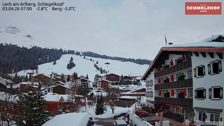 Archiv Foto Webcam Lech: Hotel Schmelzhof