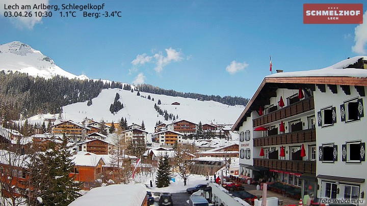 Archiv Foto Webcam Lech: Hotel Schmelzhof