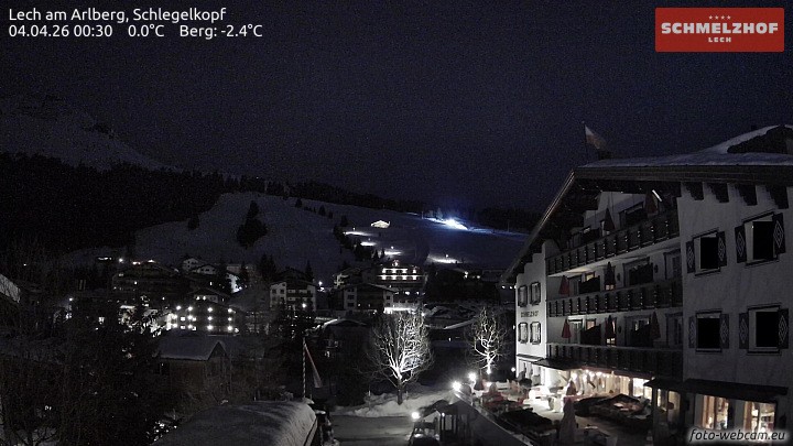 Archived image Webcam Hotel Schmelzhof (Lech)