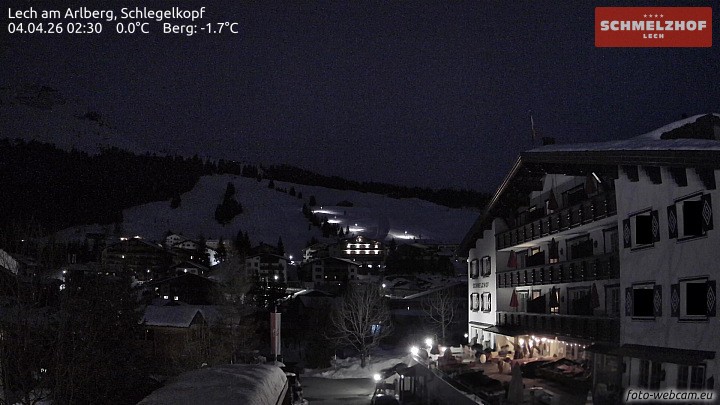 Archived image Webcam Hotel Schmelzhof (Lech)