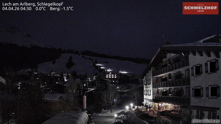 Archived image Webcam Hotel Schmelzhof (Lech)