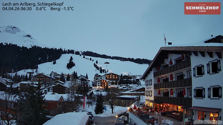 Archived image Webcam Hotel Schmelzhof (Lech)