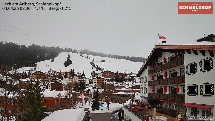 Archived image Webcam Hotel Schmelzhof (Lech)