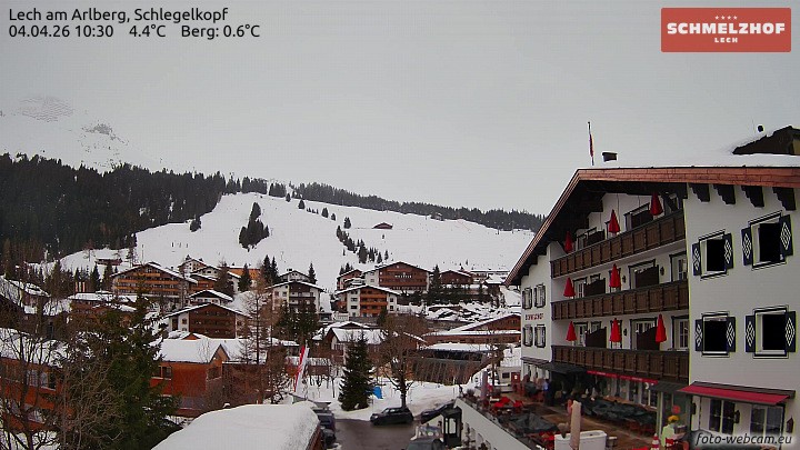 Archived image Webcam Hotel Schmelzhof (Lech)