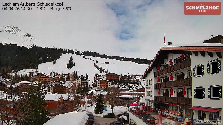 Archiv Foto Webcam Lech: Hotel Schmelzhof