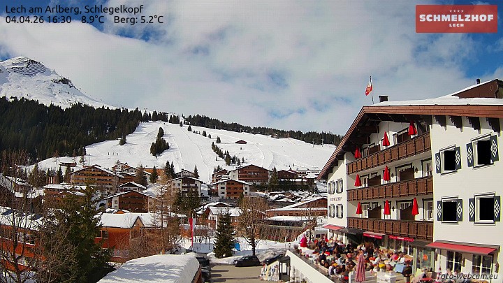 Archiv Foto Webcam Lech: Hotel Schmelzhof