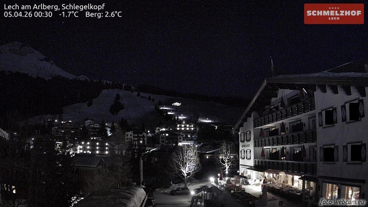 Archived image Webcam Hotel Schmelzhof (Lech)