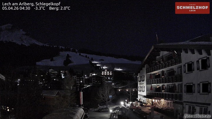 Archived image Webcam Hotel Schmelzhof (Lech)