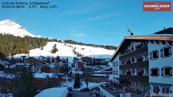 Archived image Webcam Hotel Schmelzhof (Lech)