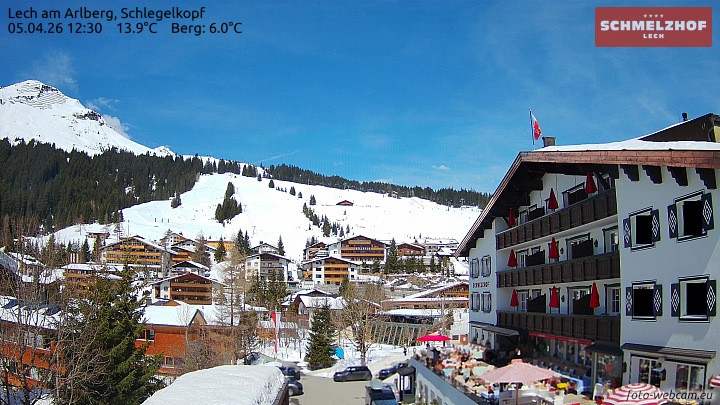 Archived image Webcam Hotel Schmelzhof (Lech)