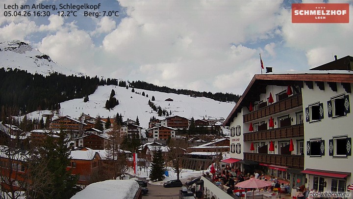 Archived image Webcam Hotel Schmelzhof (Lech)