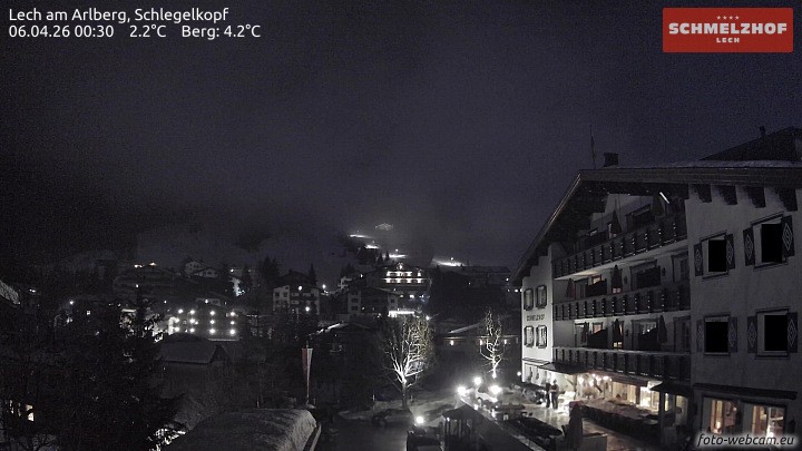 Archiv Foto Webcam Lech: Hotel Schmelzhof