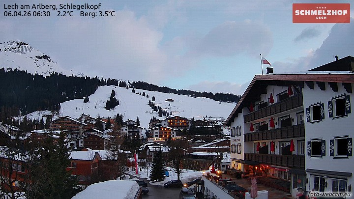 Archiv Foto Webcam Lech: Hotel Schmelzhof