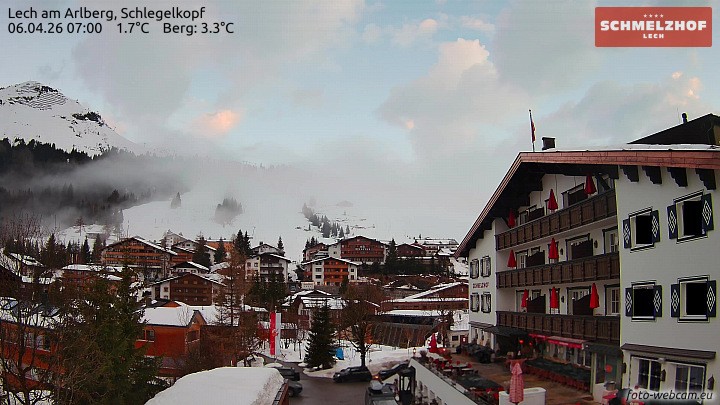 Archiv Foto Webcam Lech: Hotel Schmelzhof
