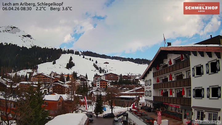 Archiv Foto Webcam Lech: Hotel Schmelzhof
