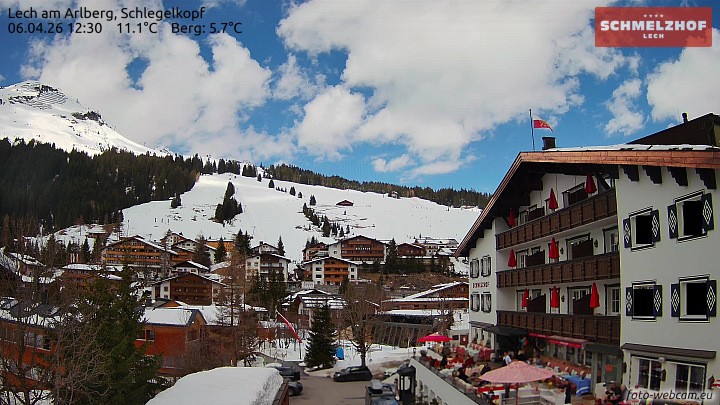 Archiv Foto Webcam Lech: Hotel Schmelzhof