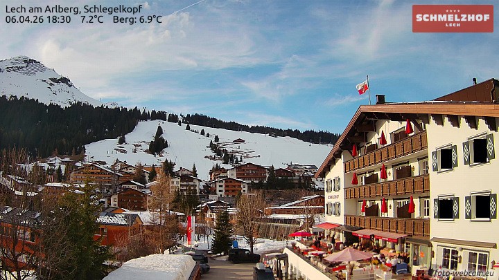 Archiv Foto Webcam Lech: Hotel Schmelzhof