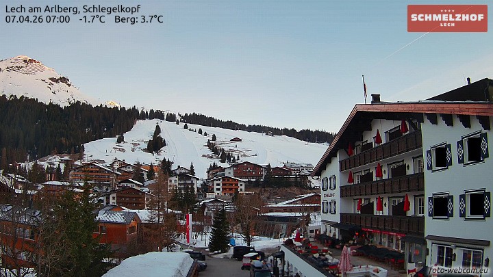 Archiv Foto Webcam Lech: Hotel Schmelzhof