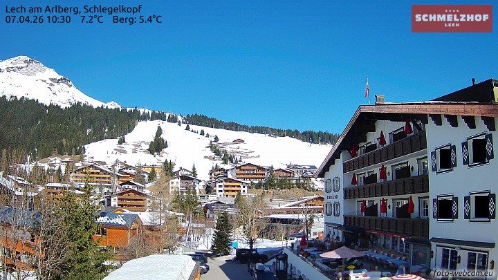 Archiv Foto Webcam Lech: Hotel Schmelzhof
