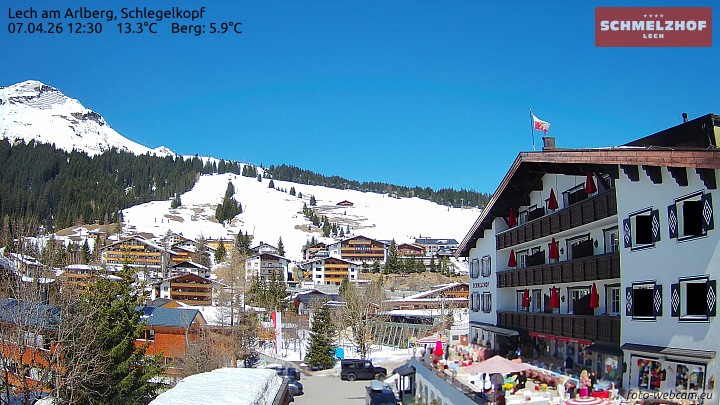 Archiv Foto Webcam Lech: Hotel Schmelzhof