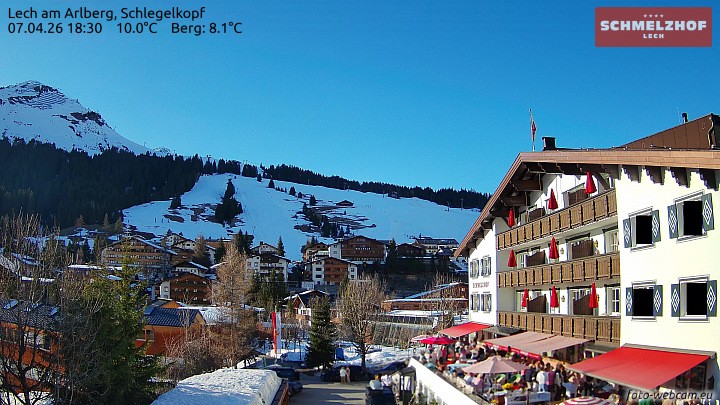 Archiv Foto Webcam Lech: Hotel Schmelzhof