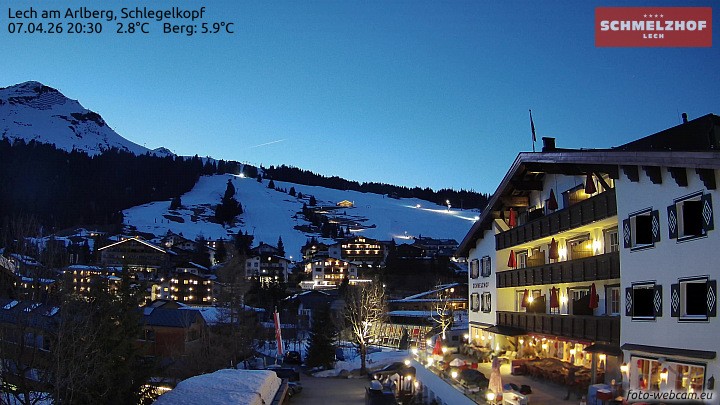 Archiv Foto Webcam Lech: Hotel Schmelzhof