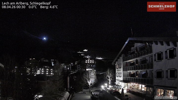 Archived image Webcam Hotel Schmelzhof (Lech)