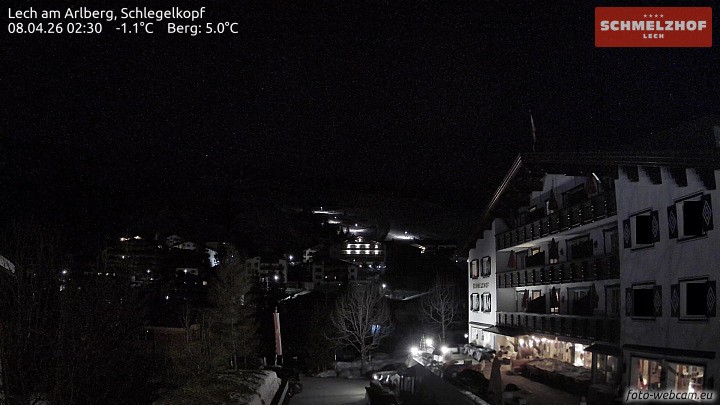 Archived image Webcam Hotel Schmelzhof (Lech)